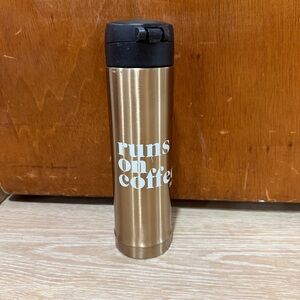 PINK Victoria's Secret Gold Travel Mug